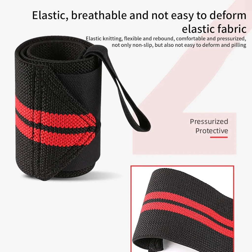 1/2pcs Elastic Wrist Wraps, Wrist Support Brace, Wrist Wraps Guard Wrist Band For Gym Weightlifting, Fitness Protection, Barbell