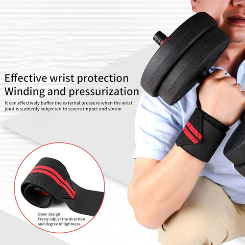 1/2pcs Elastic Wrist Wraps, Wrist Support Brace, Wrist Wraps Guard Wrist Band For Gym Weightlifting, Fitness Protection, Barbell