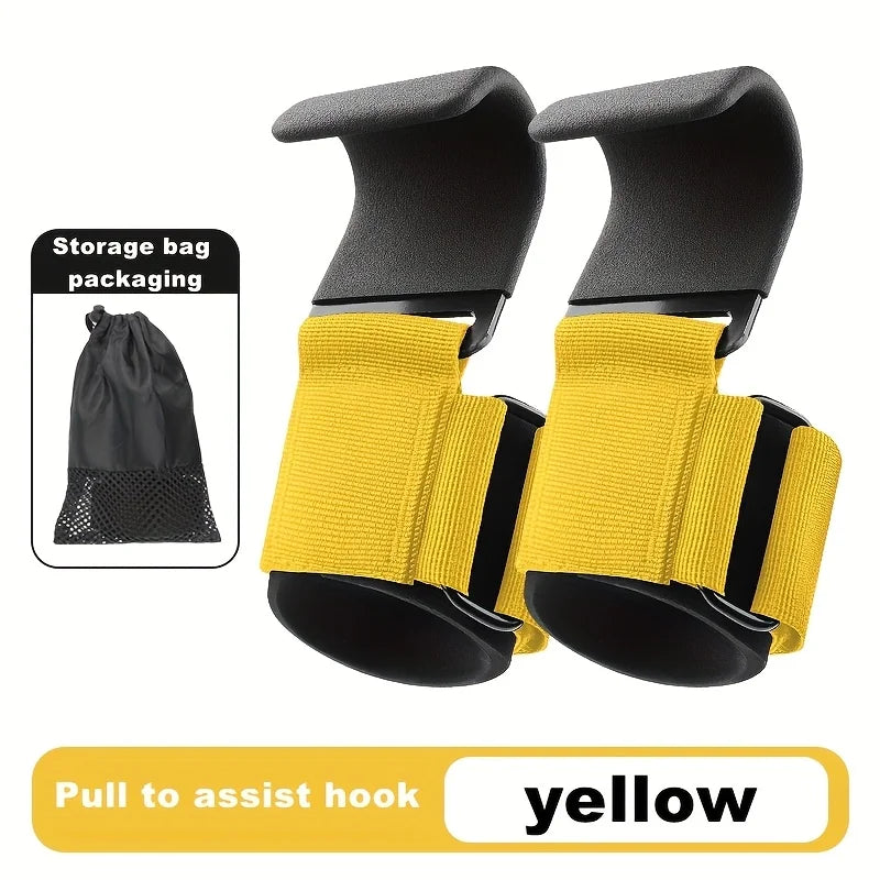 2pcs Assist Hook Weightlifting Hook Wrist Wraps, Non-Slip Deadlift Hooks, Pull-Up Hand Grips, Deadlift Grip Wrist Wraps