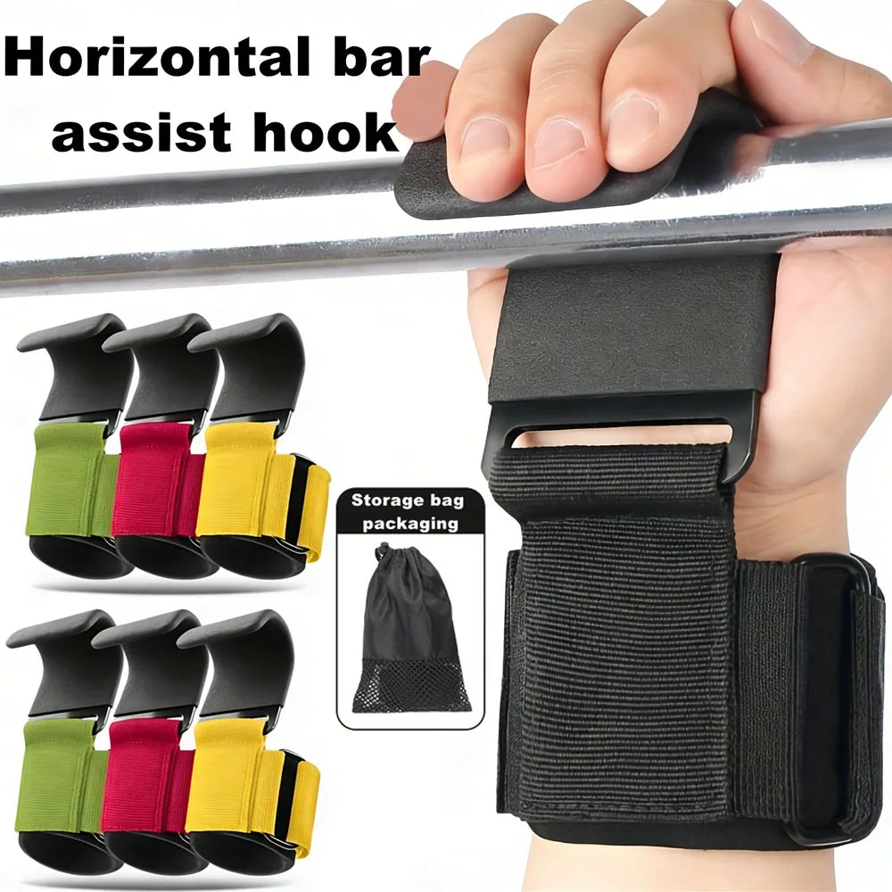 2pcs Assist Hook Weightlifting Hook Wrist Wraps, Non-Slip Deadlift Hooks, Pull-Up Hand Grips, Deadlift Grip Wrist Wraps